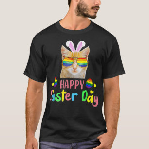 Vroege paasdag 2022 Kat LGBT-eieren T-shirt