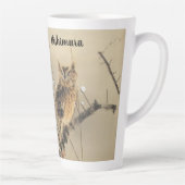 Vroege pruimbloesems van Nishimura Goun,  Owl Latte Mok (Rechts)