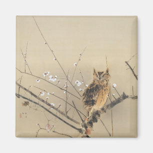 Vroege pruimbloesems van Nishimura Goun, Owl Magneet