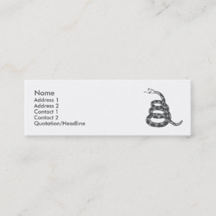 Vroege Rattle Iron Profile Card Mini Visitekaartje