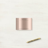 Vroege Roos Gold Name Web Telefoonnummer Roze Post-it® Notes (Op bureau)