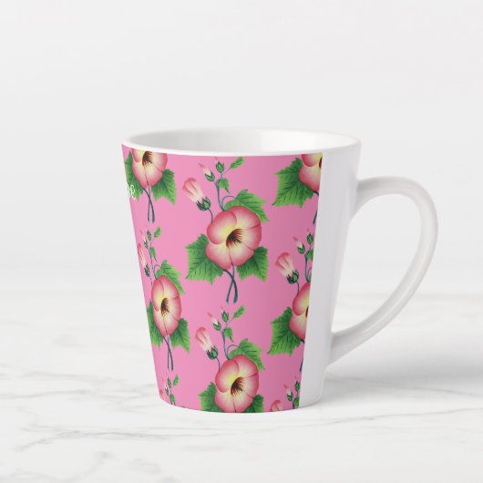 Vroege roze bloemen Thunder_Cove Latte Mok (Rechts)