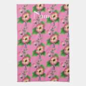 Vroege roze bloemen Thunder_Cove Theedoek (Verticaal)