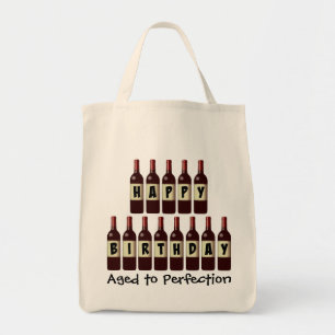 Vroege tot perfecte wijn Lover Happy Birthday Tote Bag