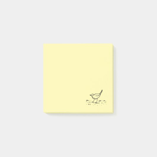 Vroege Vogel Penlijn Kunsttekening Post-it® Notes (Voorkant)