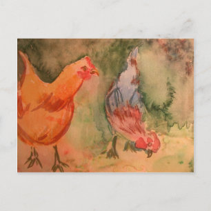 Vroege vogels briefkaart