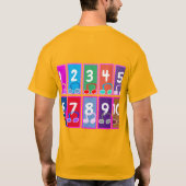 Vroege Wiskunde Nummers 1 tot 10 T-shirt (Achterkant)