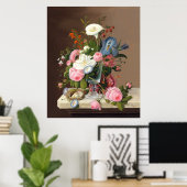 Vroege zomerbloemen, Severin Roesen Poster (Thuiskantoor)