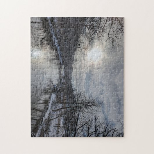 Vroege zon in de winter legpuzzel (Verticaal)