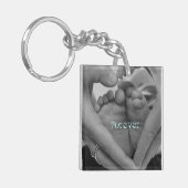 Vroeger baby voeten in ons hart sleutelhanger (Voorkant Links)