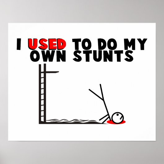 Vroeger deed ik mijn eigen stunts poster (Voorkant)