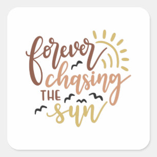 Vroeger die de zon achtervolgde vierkante sticker
