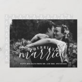Vroeger getrouwd Mr. en Mrs. Feestdagenkaart (Voorkant / Achterkant)
