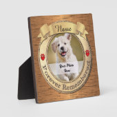 Vroeger herdacht Dog of Cat Memorial Fotoplaat (Voorkant)