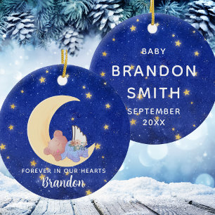 Vroeger in ons hart Herdenkingskind Kerstmis. Keramisch Ornament