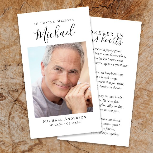 Vroeger in ons hart Memorial Prayer Kaart (Creator heeft geüpload)