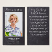 Vroeger in ons hart Memorial Prayer Kaart Slate (Voorkant /achterkant)