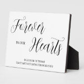 Vroeger in ons hart Tabletop Plaque met Easel Fotoplaat (Zijkant)