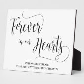 Vroeger in ons hart Tabletop Plaque met Easel Fotoplaat (Zijkant)