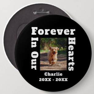 Vroeger in ons hart verloor Pet sympathie Memorial Ronde Button 6,0 Cm