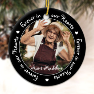 Vroeger in ons hart Zwarte Foto Memorials Keramisch Ornament