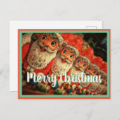 Vroeger kerstkerstkruising briefkaart (Voorkant / Achterkant)