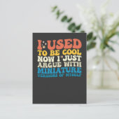 Vroeger was ik cool, nu heb ik ruzie met miniatuur uitnodiging briefkaart (Staand voorkant)