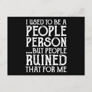 Vroeger was ik een persoon die de mensen omhelsde. briefkaart