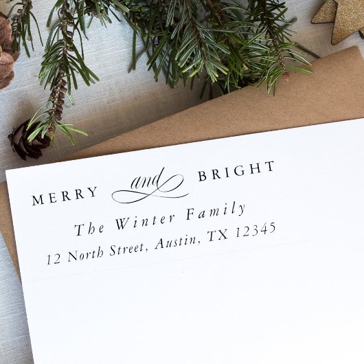 Vroegere en heldere kerstfeestdag zelfinktende stempel