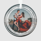 Vroegere en heldere kerstfoto's ornament (achterkant)