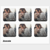 Vroegere en heldere  scriptfoto Happy Holiday Vierkante Sticker (Vel)