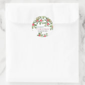 Vroegere feestdag met kerst ronde sticker (Tas)