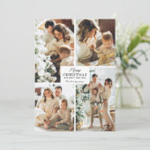 Vroegere kerst 4 Foto Collage Holiday-kaarten Feestdagenkaart (Staand voorkant)