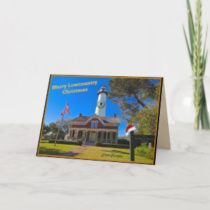 Vroegere kerst in het land uit het kustgebied van  feestdagen kaart