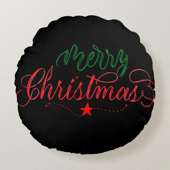 Vroegere kerstavond rond kussen (Voorkant)