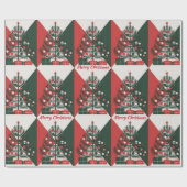 Vroegere kerstboom cadeaupapier (Vlak)