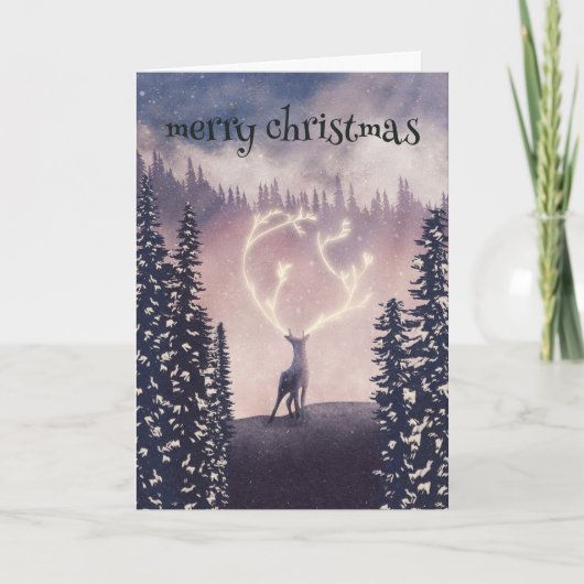 Vroegere kerstboom feestdagen kaart (Voorkant)