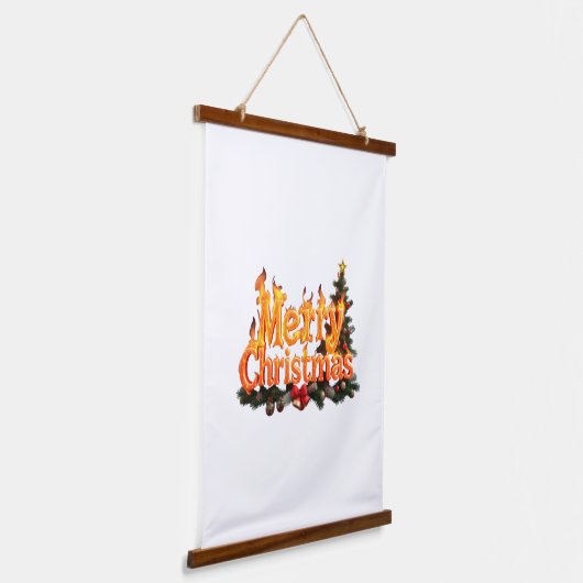 Vroegere kerstboom hangend wandkleed (Gebogen)