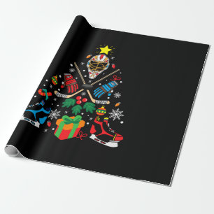 Vroegere kerstboom met ijskap cadeaupapier