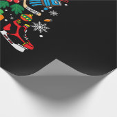 Vroegere kerstboom met ijskap cadeaupapier (Hoek)