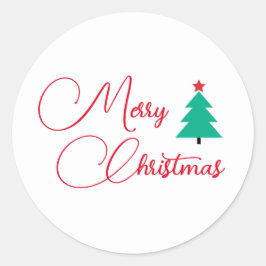 Vroegere kerstboom ronde sticker