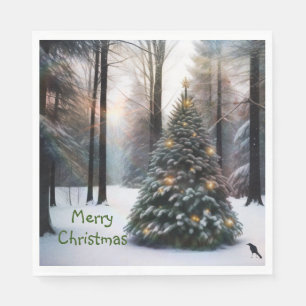 Vroegere kerstboom servet