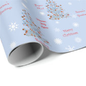 Vroegere kerstboomklep met versiering cadeaupapier (Rol Hoek)