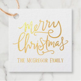 Vroegere kerstfamilienaam bedankjes labels