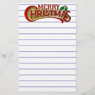 Vroegere kerstfeestartikelen briefpapier