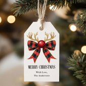 Vroegere kerstfeestdag cadeaulabel