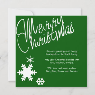 Vroegere kerstfeestdag met kaartje feestdagenkaart