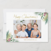 Vroegere kerstfeestdagen feestdagenkaart (Voorkant)