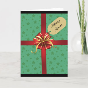 Vroegere kerstfeestkaart voor cadeau bedankkaart