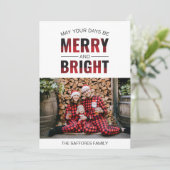 Vroegere kerstfotokaart voor feestdagen en lichte  feestdagenkaart (Staand voorkant)